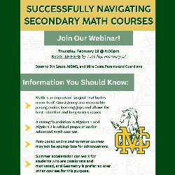 MCHS: Math Pathway Information Webinar - February 19, 2026, at 4 PM